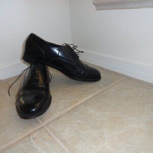 Florsheim LEXINGTON Cap Toe Oxford Shoes Black Leather Lace up size